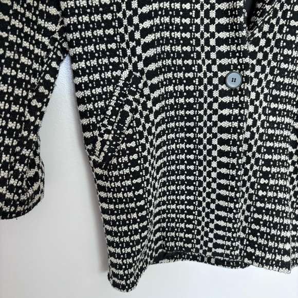 NEW ESSENTIEL ANTWERP Houndstooth Print Tweed Coat Black/white Size 34 (S) - Picture 7 of 12